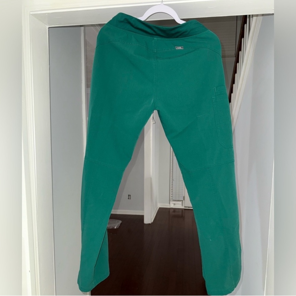 Figs Kade Cargo Scrub Pants High Waist, hunter green, size Small Tall